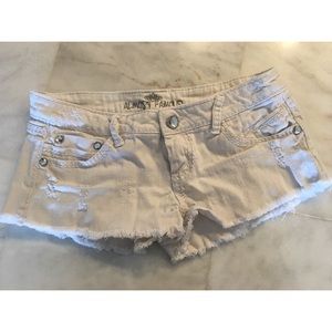 Almost Famous Bling Distressed Shorts